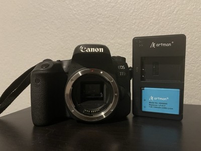 Canon EOS 77D 24.2 MP Digital SLR Camera - Black (Body Only)