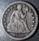 1850-P SEATED LIBERTY DIME