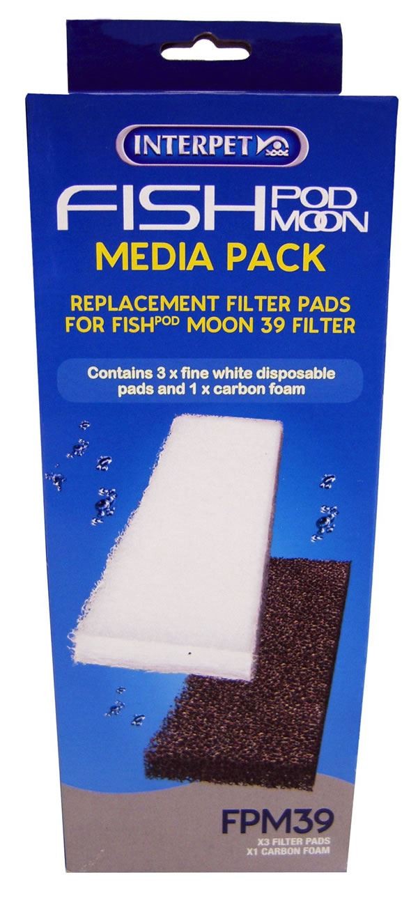Interpet Fish Pod Box Moon Filter Media Sponge Pad Fish Tank Spare FM19 FM39