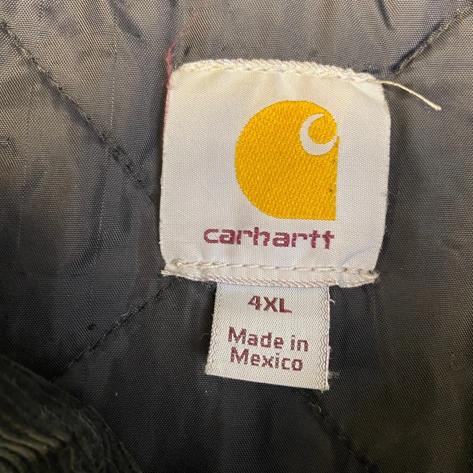 Carhartt Mens Work Coat Chore Jacket Quilted Lined Black 4XL C003 BLK - Image 3 of 4