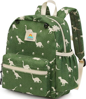 Corduroy Toddler Backpack for Boys 2-4: Kids Backpack for Boys Girls - 12 Inch P