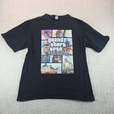 Grand Theft Auto San Andreas Graphic Tee Black Rockstar Games Shirt Medium