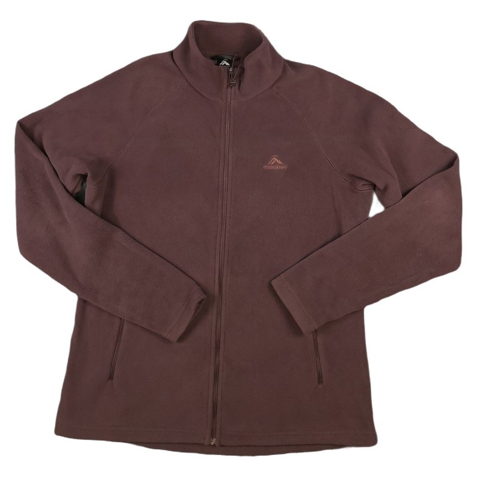 Macpac Jacket Womens 10 Red Fleece Tui Full Zip Long Sleeve Mock Neck Size 10
