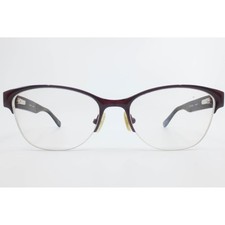 Wittnauer Swanky Berry Cat Eye Semi Rimless Eyeglass Frames 52-17-135 Burgundy