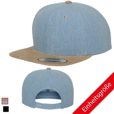 Flexfit Chambray-Suede Snapback Baseball Cap verschiedene Farben