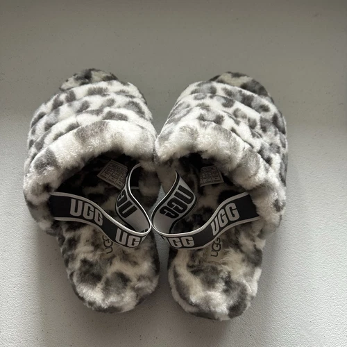 sandali leopardati ugg fluff yeah slides taglia 10 usati in ottime condizioni