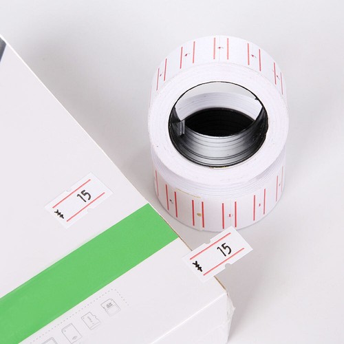 1 Roll(500 Labels) White Self Adhesive Price Label Tag Stickers Office Supplies - Picture 7 of 11
