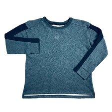 Nike Yoga Therma-Fit Essential Black Heather Crewneck Sweater Boys Size Small 