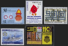 URUGUAY 2634 ** BASKETBALL, 2635 ** BLUTSPENDE, 2636 ** SANKT MARTIN, 2637 ** FO