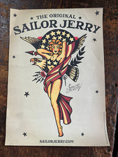 Old The Original Sailor Jerry Rum. Art Tattoo Poster