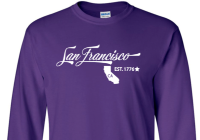 San Francisco California T-Shirt Long Sleeve Graphic Tee Unisex