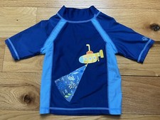 U V Skinz Youth Kids 4T Sun Protection UPF 50 Short Sleeve Shirt Submarine