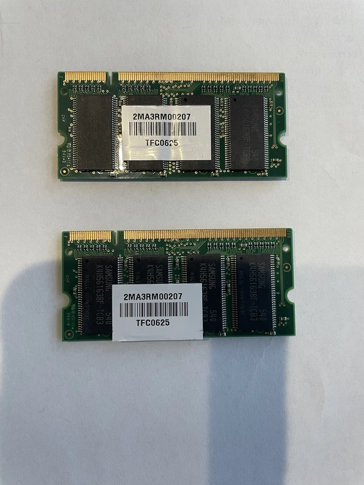 Lot Of 2 - PC2700S-25331-A0 Samsung 256MB PC2700 DDR-333MHz Laptop Memory RAM - Image 3 of 3