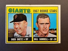 1967 Topps Dick Dietz / Bill Sorrell RC #341 San Francisco Giants
