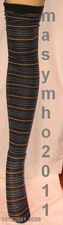 CLOSEOUT 1 NEW COLOR PAIR THIGH HIGH SOCKS / COLOR TRIPE / 80 POLY 20 SPANDEX