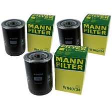 3X Filtro De Aceite Original MANN-FILTER W 940/34