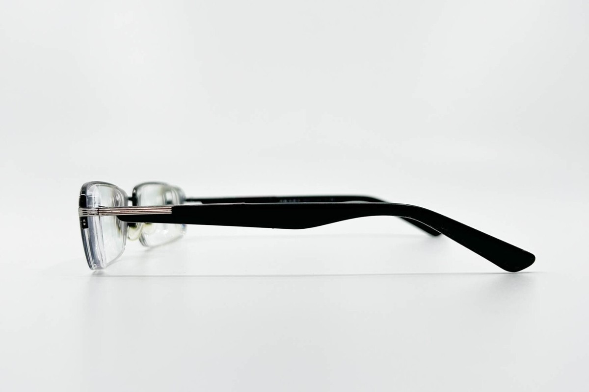 Prada VPS 55B 1BO 1O1 Eyeglasses Frames Silver Half Rim 54-18-140 