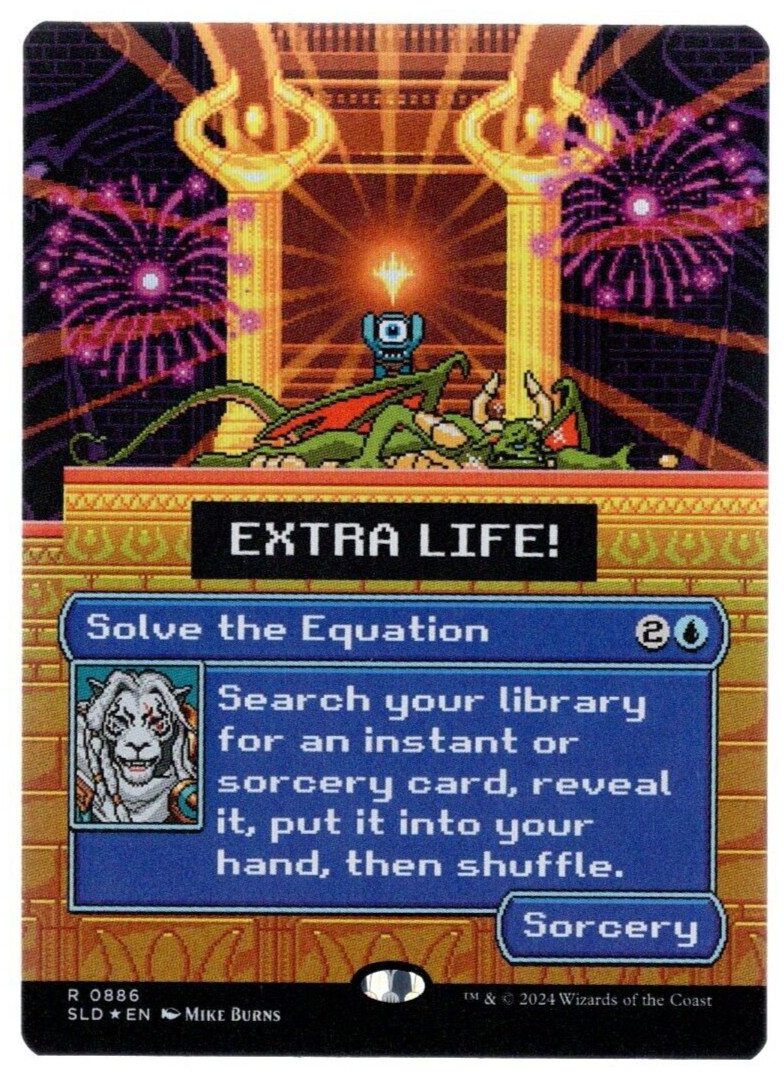 Solve the Equation 0886 Rainbow Foil Extra Life Secret Lair MTG