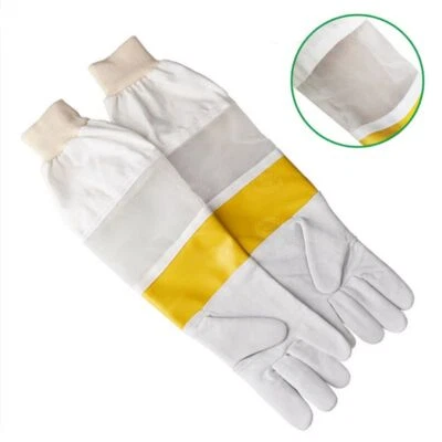 Gants pour Apiculture en Cuir Mouton Avec Poignet Aéré - Photo 1/2