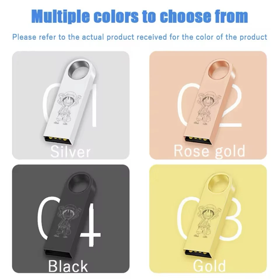 One Piece Chiavet Usb Monkey D Luffy 1/2/4/8/16/32/64/128Gb Leggi Descrizione!! - Immagine 4 di 4