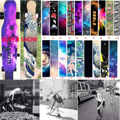 47'' Youth Electric Skateboard Longboard Grip Tape Sticker Diamond Sheet Griptape