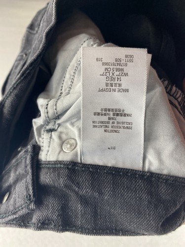 Levi's 511 Boys Jeans 14 27 x 27 Black Straight Slim Fit Stretch Denim Dark Wash - Picture 10 of 11