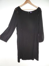 SERAPHINE DESIGNER black embroidered FLORAL MATERNITY tunic dress Size 10
