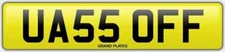 UA55 OFF FUNNY REGISTRATION GET OFF ASS! NUMBER PLATE 2005 CARS ONWARD GET BACK