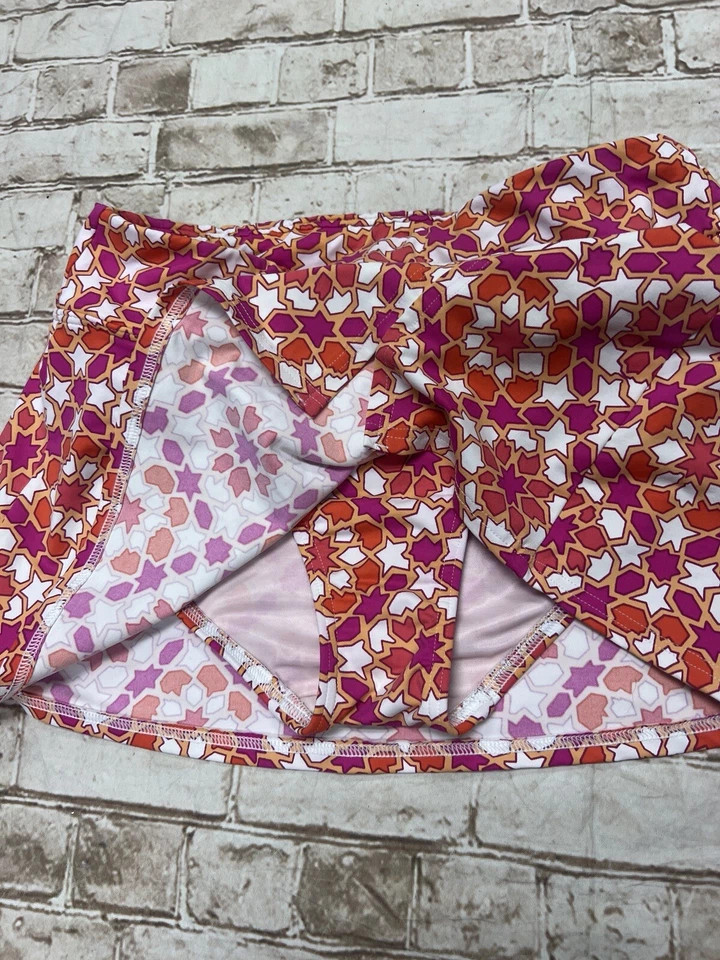 Falda de natación Lands' End para mujer 2 rosa naranja amarillo medallón modesta XS Foto 3 de 4