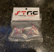 axial yeti strc front knuckles (red) aluminum