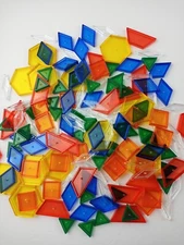 Constructive Playthings Light Table Pattern Blocks See Through 147 Pieces 