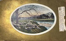 1910 William Cullen Bryant Poem Postcard Bronson Michigan Gold Stream Scene
