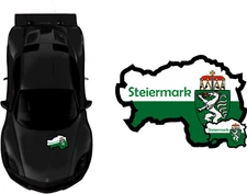 Styria sticker flag coat of arms flag hood car flag 44x32cm MHF