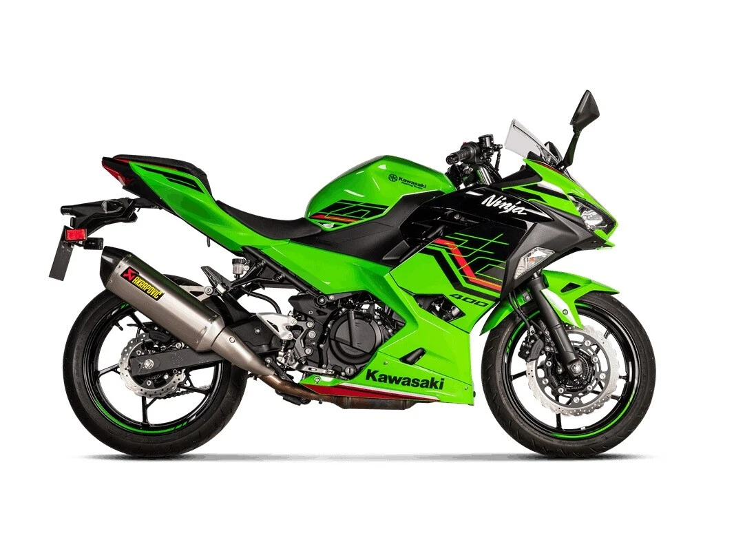 Kawasaki Ninja 400 2018 2023 Akrapovic Titanium Silencer Slip On Kit Hexagonal