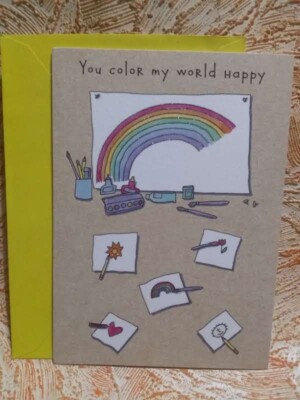 *Nice Thank You For Being You Greeting Card You Color My World Happy