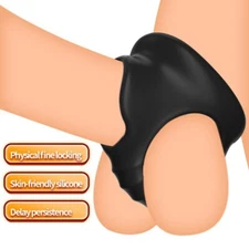 Soft Male Ball Scrotum Stretcher Ring-Penis Stretcher Enhancer Delay Ejaculation