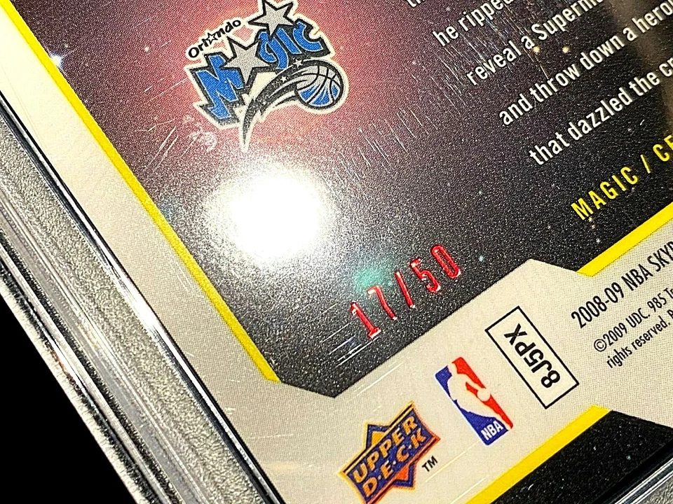 PSA 6 EX/MT 2008 Skybox Metal PMG ROJO Gemas de metales preciosos Dwight Howard/50 3343 Foto 4 de 4