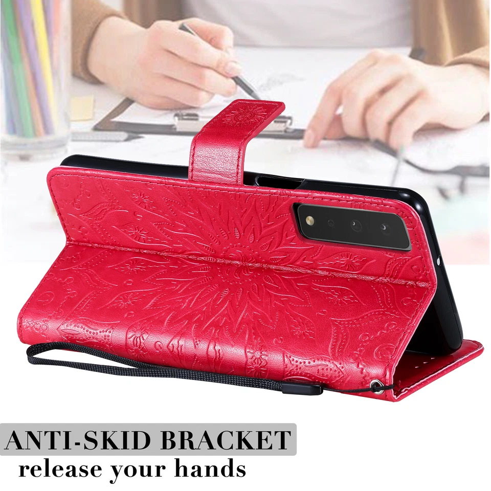 For LG K12 Plus Stylo 4 5 K10 K8 Retro Pattern PU Leather Flip Wallet Case Cover - Image 2 of 4