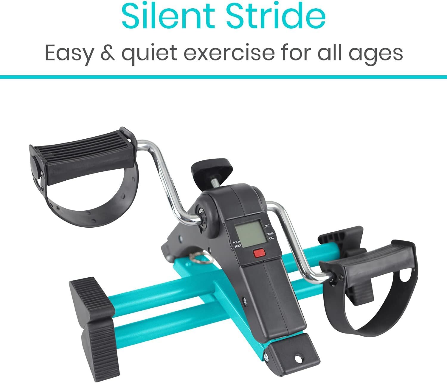 Vive Under Desk Bike Pedal Exerciser - Foot 1 Count (Pack of 1), Teal 