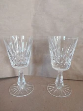 Set of 2 Waterford Crystal Rosslare Cut Claret Wine Glasses 6"  Retired