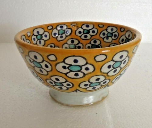 TRADITIONAL HAND PAINTED CERAMIC SMALL BOWL * FES POTTERY - Picture 11 of 21