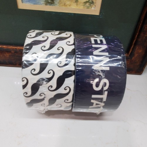 1 Penn State College Duck Tape & 1 Mustache Duck Tape 1 Roll Each 10 Yards Each - Picture 22 of 24