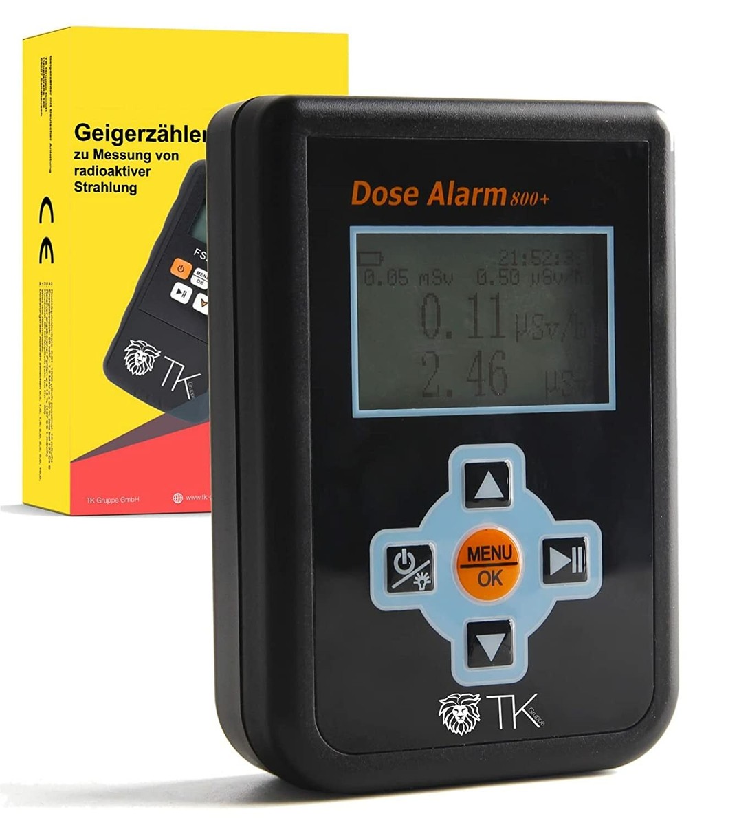 ALLmeter Geigerzähler – Hochpräzises Strahlenmessgerät Für Alpha, Beta, Gamma & Röntgen, Typ-C Aufladbar, LCD-Display, 48 KeV–1,5 MeV
