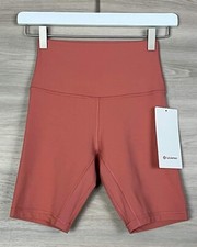 Lululemon Align Short 8" Size 4 High-Rise NULU Rustic Coral RUSC 25858