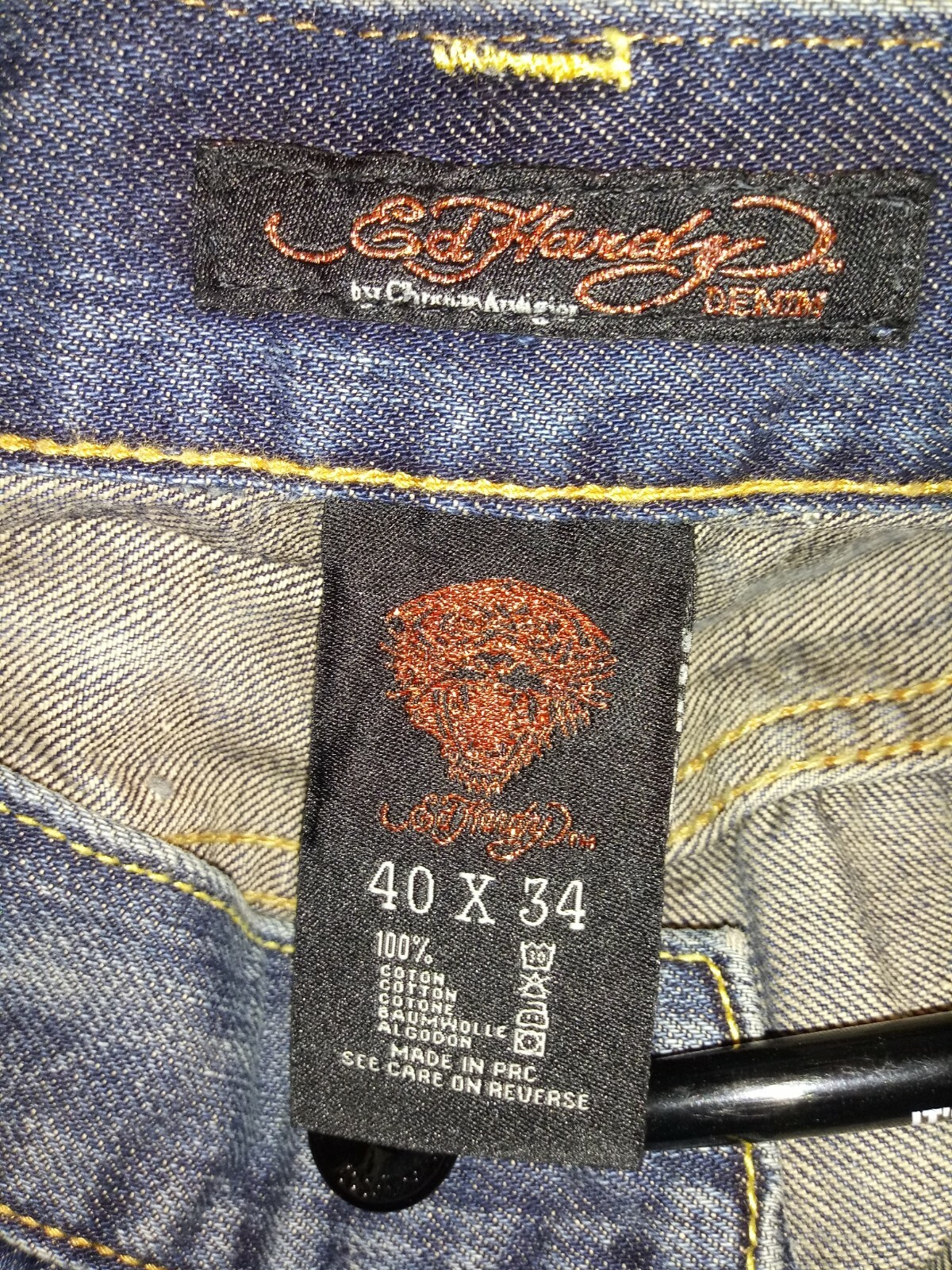 Mens Ed Hardy Jeans Distressed Size 