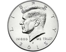 2015-P SET KENNEDY HALF DOLLAR CLAD UNCIRCULATED FROM U.S. MINT ROLLS