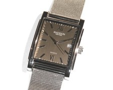 MADISON New York - Herrenuhr mit Meshband, Metall, Datum - Schick + Edel - Neu
