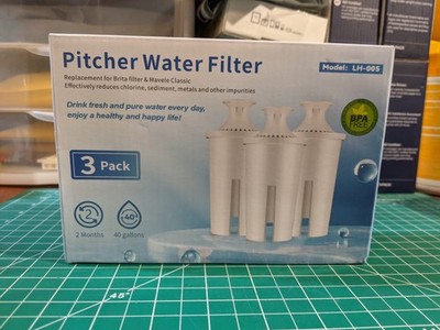 FilterLogic Pitcher Water Filter, Replacement for Brita Classic 35557 3 pack