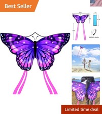 Large Butterfly Kite for Adults and Kids Ages 4-8  8-12 Easy to Fly, 55''X28...