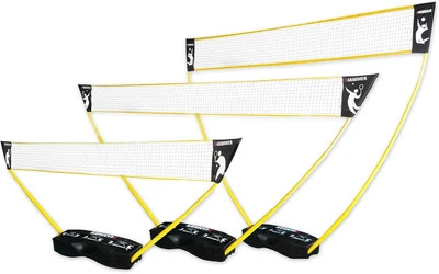 HAMMER 3 in 1 Set Netze-Set - Mobiles Volleyball-, Badminton- und Tennisnetz